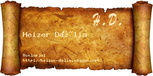 Heizer Dália névjegykártya